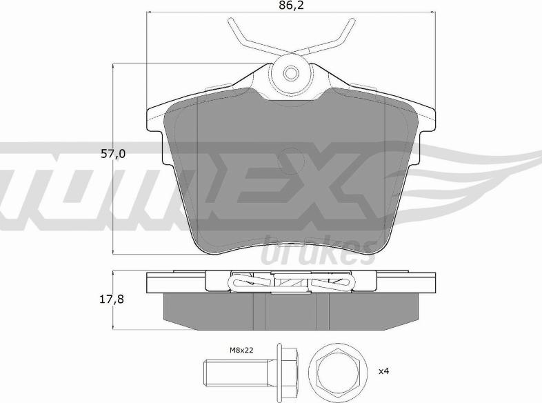 TOMEX brakes TX 14-69 - Kit de plaquettes de frein, frein à disque cwaw.fr