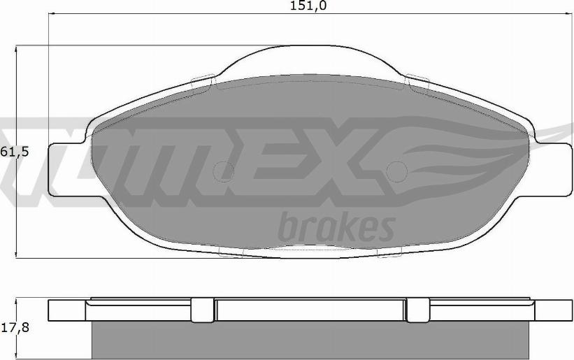 TOMEX brakes TX 14-66 - Kit de plaquettes de frein, frein à disque cwaw.fr