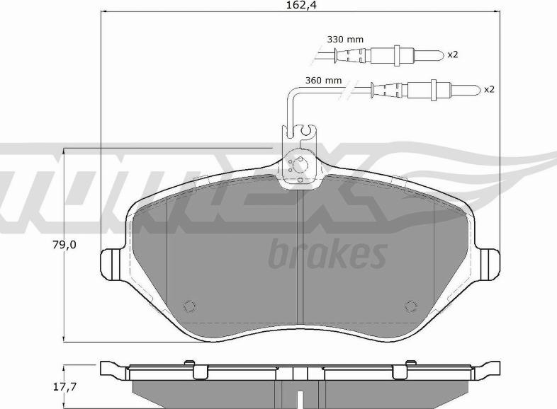 TOMEX brakes TX 14-68 - Kit de plaquettes de frein, frein à disque cwaw.fr