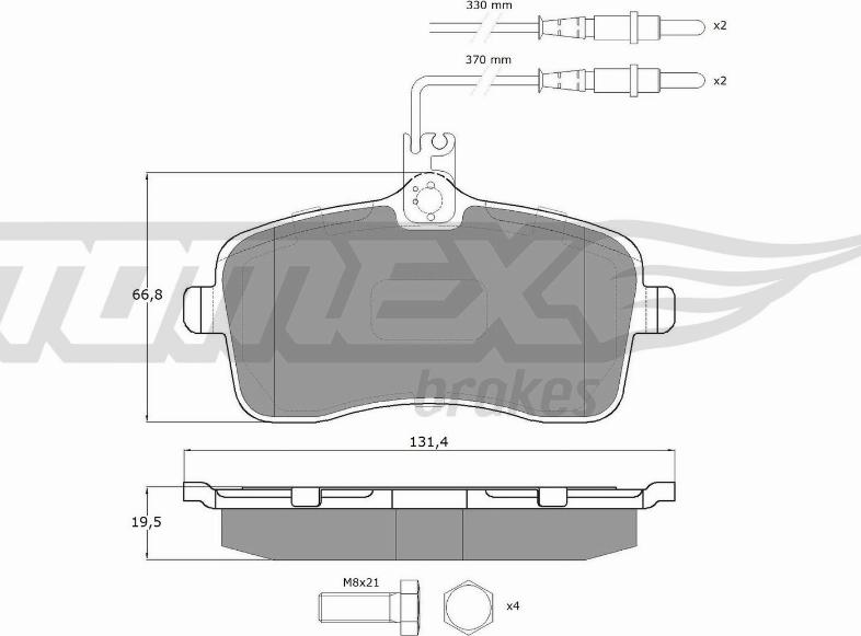 TOMEX brakes TX 14-67 - Kit de plaquettes de frein, frein à disque cwaw.fr