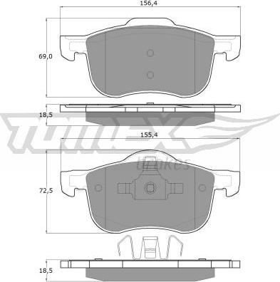 TOMEX brakes TX 14-04 - Kit de plaquettes de frein, frein à disque cwaw.fr