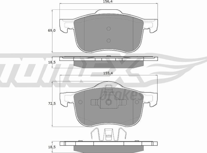 TOMEX brakes TX 14-04 - Kit de plaquettes de frein, frein à disque cwaw.fr