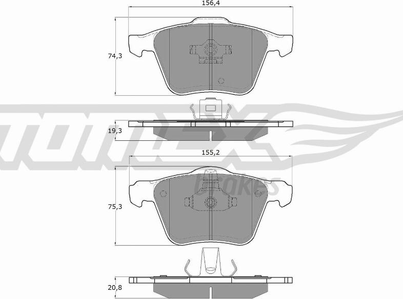 TOMEX brakes TX 14-06 - Kit de plaquettes de frein, frein à disque cwaw.fr