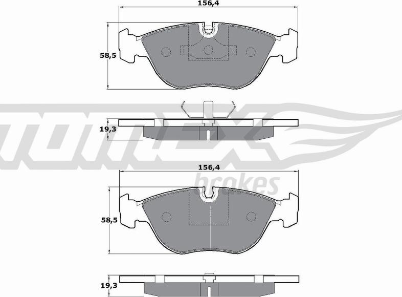 TOMEX brakes TX 14-02 - Kit de plaquettes de frein, frein à disque cwaw.fr