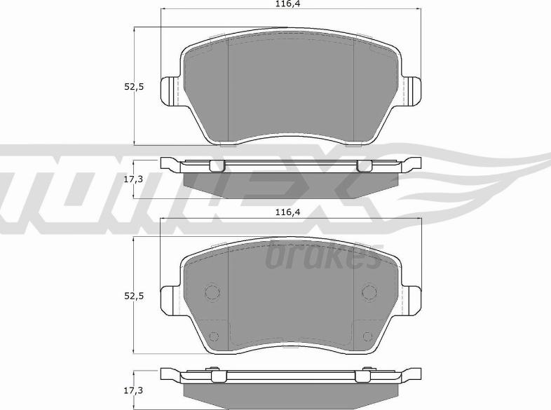 TOMEX brakes TX 14-16 - Kit de plaquettes de frein, frein à disque cwaw.fr