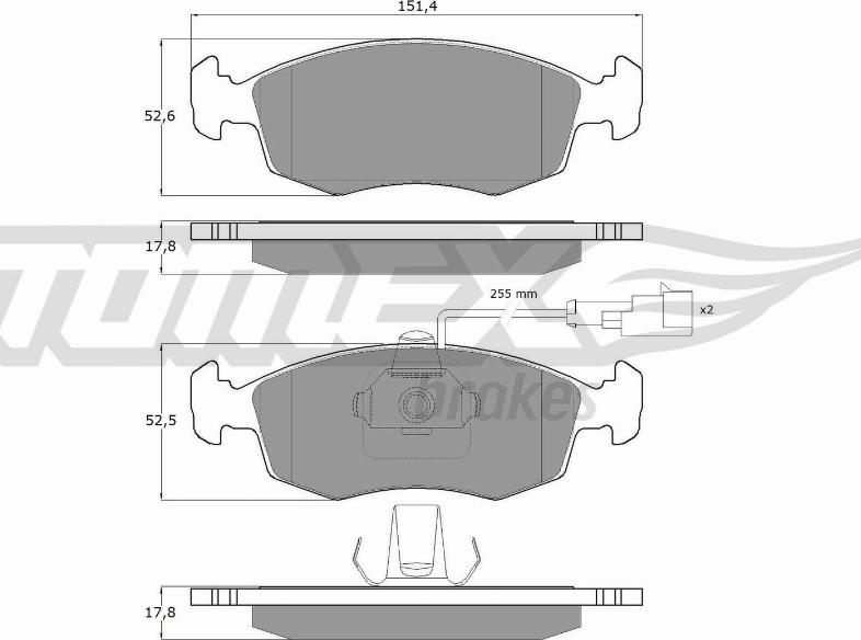 TOMEX brakes TX 14-11 - Kit de plaquettes de frein, frein à disque cwaw.fr