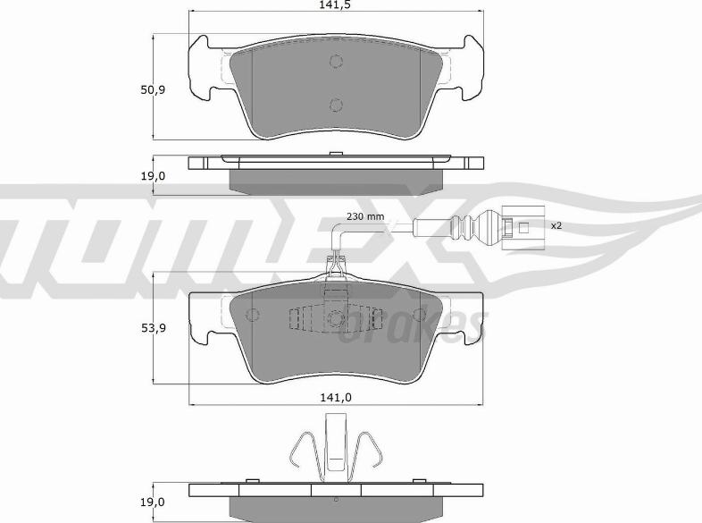 TOMEX brakes TX 14-80 - Kit de plaquettes de frein, frein à disque cwaw.fr