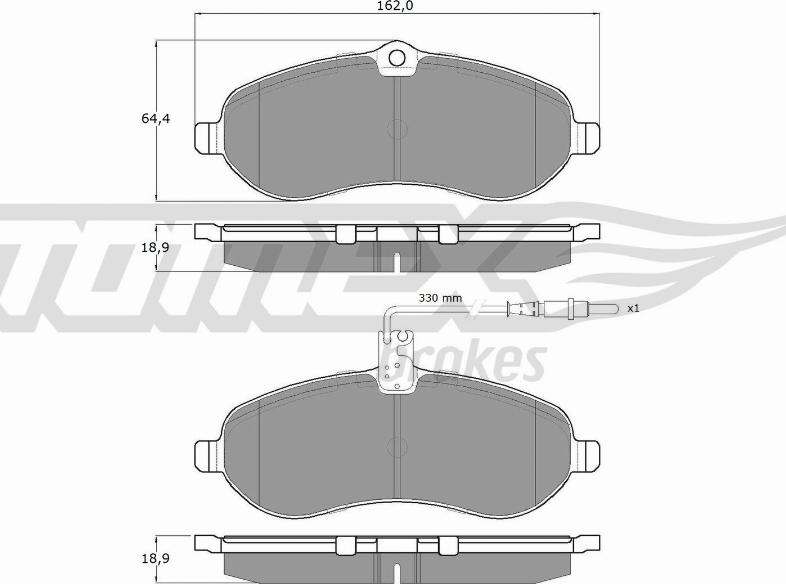 TOMEX brakes TX 14-83 - Kit de plaquettes de frein, frein à disque cwaw.fr