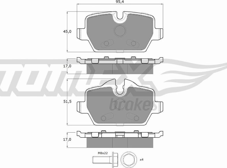 TOMEX brakes TX 14-34 - Kit de plaquettes de frein, frein à disque cwaw.fr