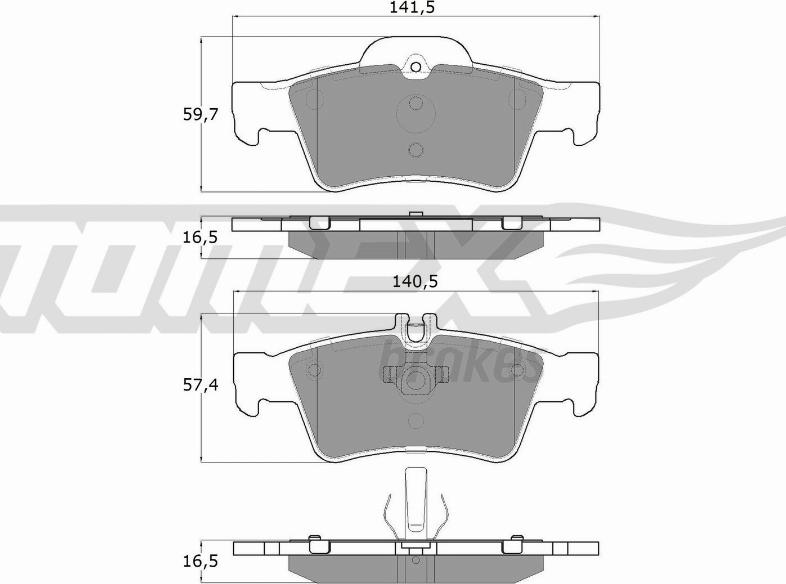 TOMEX brakes TX 14-30 - Kit de plaquettes de frein, frein à disque cwaw.fr