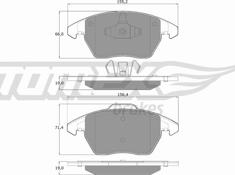 TOMEX brakes TX 14-38 - Kit de plaquettes de frein, frein à disque cwaw.fr