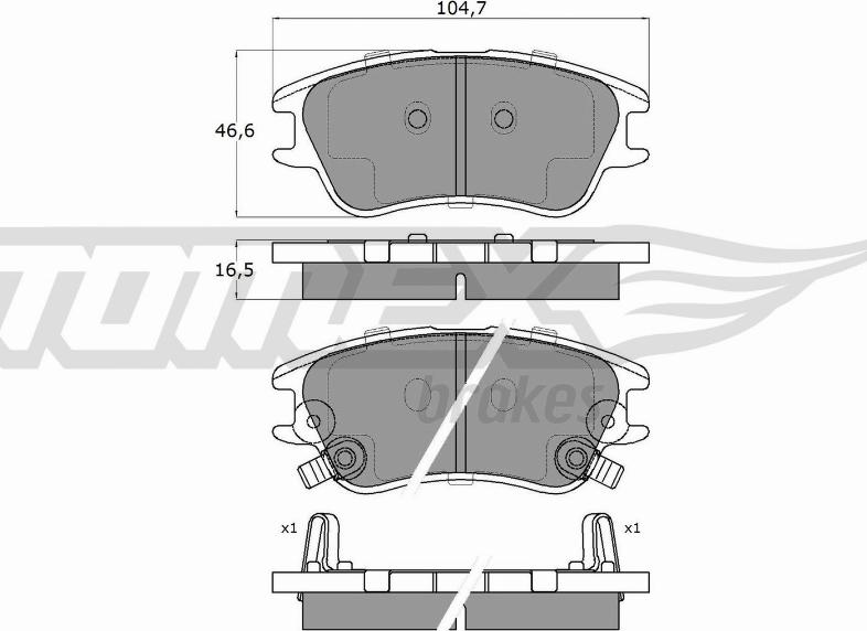 TOMEX brakes TX 15-99 - Kit de plaquettes de frein, frein à disque cwaw.fr