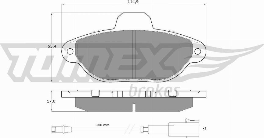 TOMEX brakes TX 15-96 - Kit de plaquettes de frein, frein à disque cwaw.fr