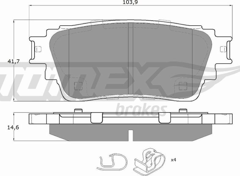 TOMEX brakes TX 15-98 - Kit de plaquettes de frein, frein à disque cwaw.fr