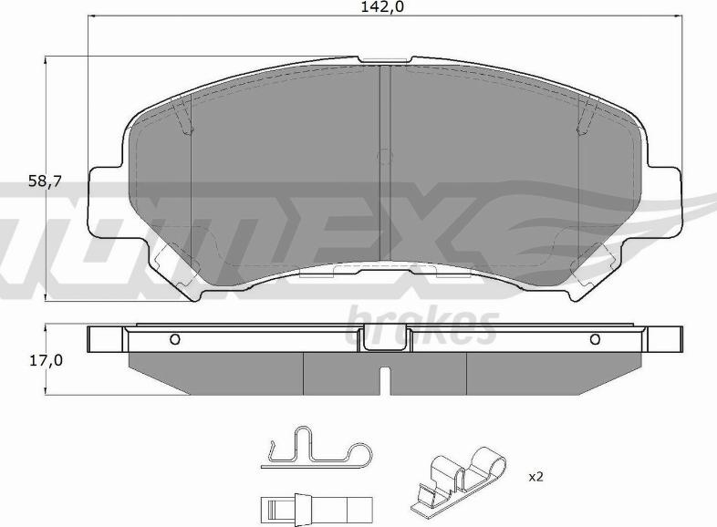 TOMEX brakes TX 15-97 - Kit de plaquettes de frein, frein à disque cwaw.fr