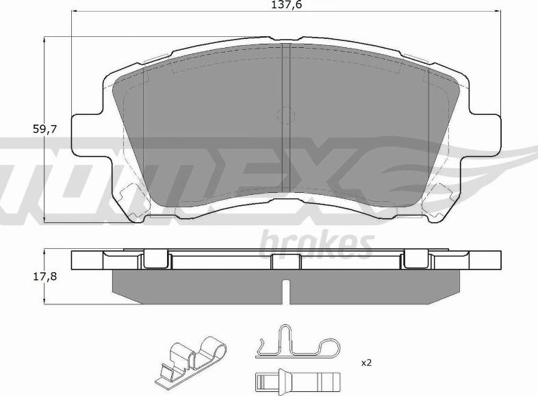 TOMEX brakes TX 15-45 - Kit de plaquettes de frein, frein à disque cwaw.fr