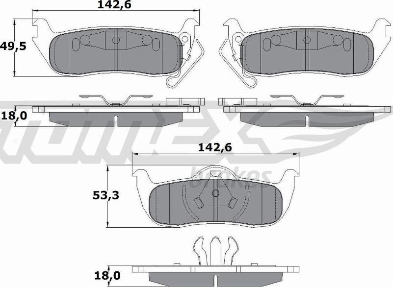 TOMEX brakes TX 15-48 - Kit de plaquettes de frein, frein à disque cwaw.fr