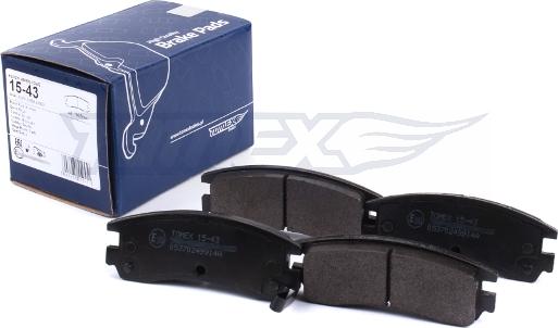 TOMEX brakes TX 15-43 - Kit de plaquettes de frein, frein à disque cwaw.fr