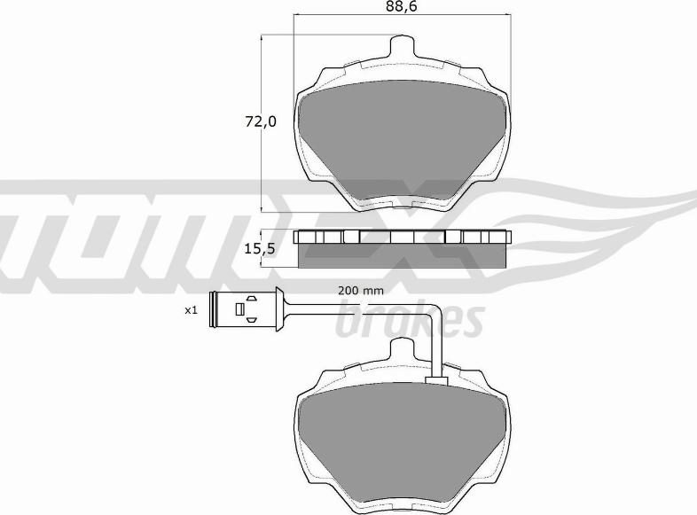 TOMEX brakes TX 15-50 - Kit de plaquettes de frein, frein à disque cwaw.fr