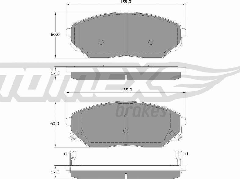 TOMEX brakes TX 15-53 - Kit de plaquettes de frein, frein à disque cwaw.fr