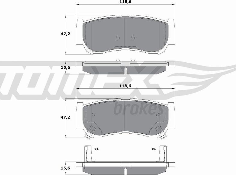 TOMEX brakes TX 15-64 - Kit de plaquettes de frein, frein à disque cwaw.fr