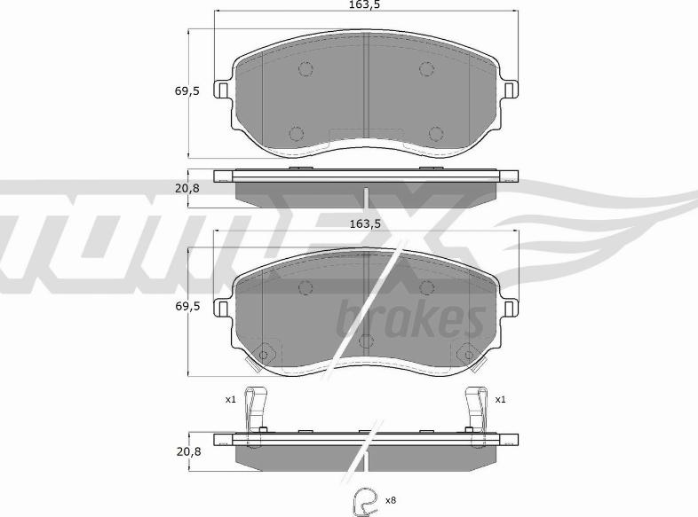 TOMEX brakes TX 15-65 - Kit de plaquettes de frein, frein à disque cwaw.fr