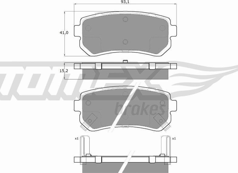 TOMEX brakes TX 15-66 - Kit de plaquettes de frein, frein à disque cwaw.fr