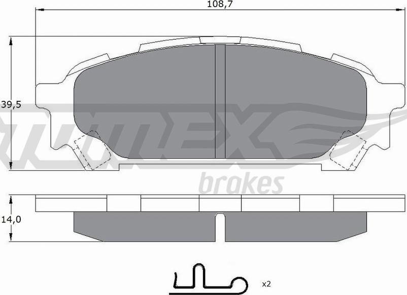 TOMEX brakes TX 15-60 - Kit de plaquettes de frein, frein à disque cwaw.fr