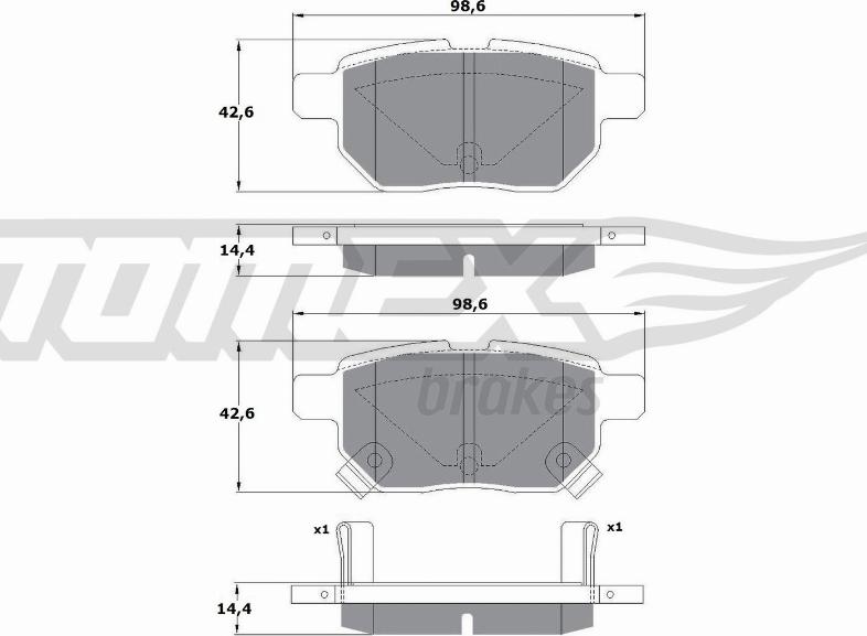 TOMEX brakes TX 15-01 - Kit de plaquettes de frein, frein à disque cwaw.fr