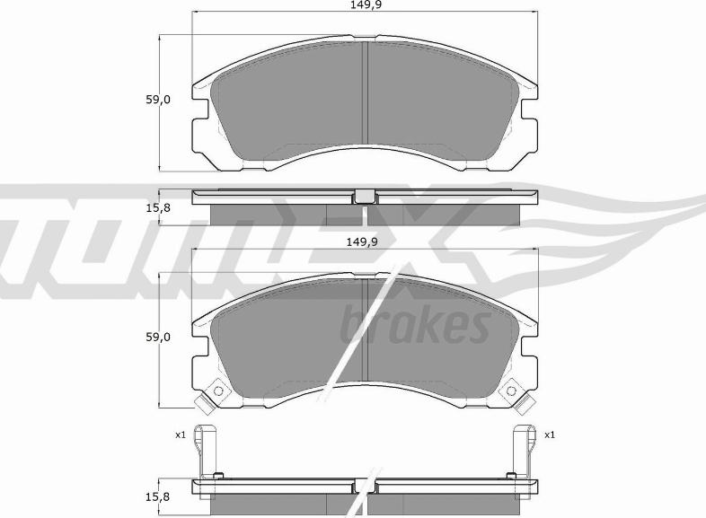 TOMEX brakes TX 15-03 - Kit de plaquettes de frein, frein à disque cwaw.fr