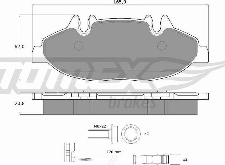 TOMEX brakes TX 15-02 - Kit de plaquettes de frein, frein à disque cwaw.fr