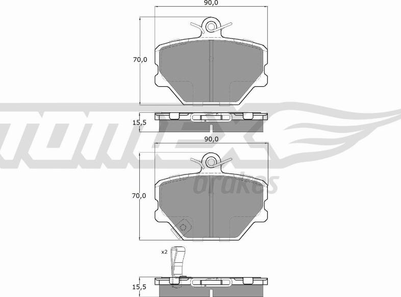 TOMEX brakes TX 15-07 - Kit de plaquettes de frein, frein à disque cwaw.fr