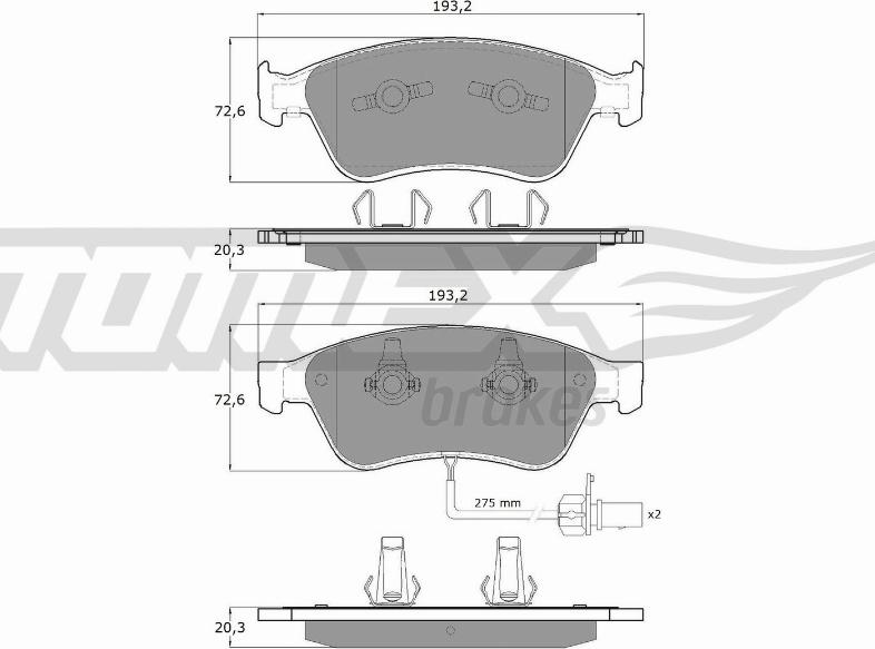 TOMEX brakes TX 15-10 - Kit de plaquettes de frein, frein à disque cwaw.fr