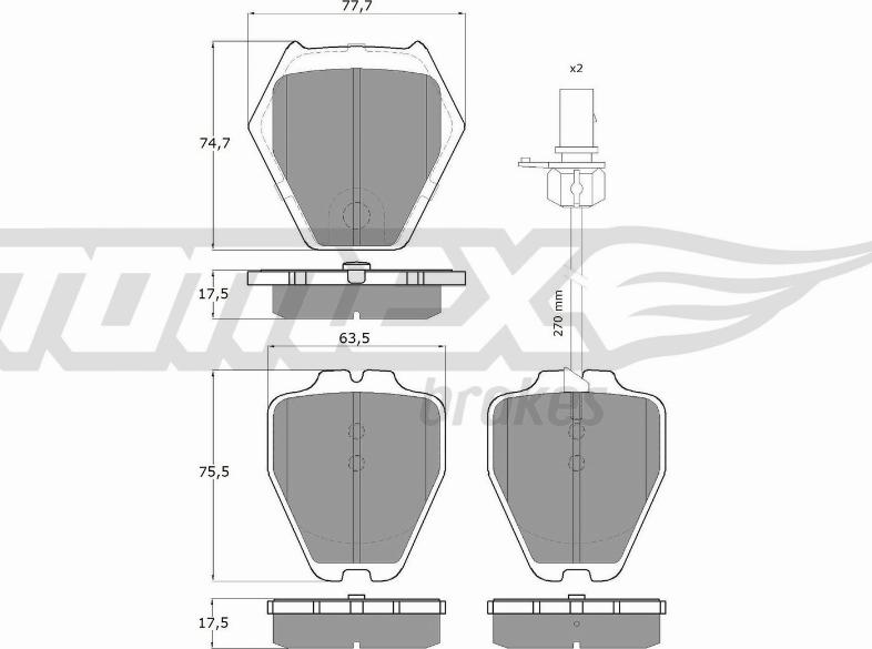 TOMEX brakes TX 15-12 - Kit de plaquettes de frein, frein à disque cwaw.fr