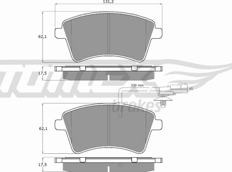 TOMEX brakes TX 15-841 - Kit de plaquettes de frein, frein à disque cwaw.fr