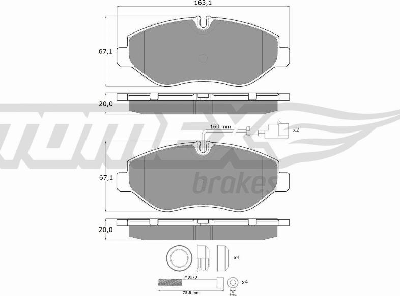 TOMEX brakes TX 15-861 - Kit de plaquettes de frein, frein à disque cwaw.fr