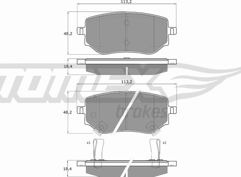 TOMEX brakes TX 15-87 - Kit de plaquettes de frein, frein à disque cwaw.fr