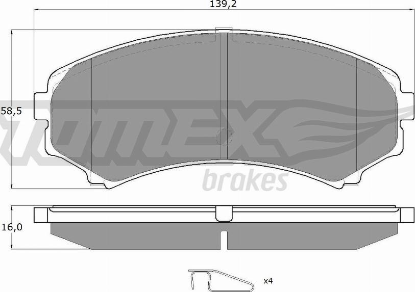 TOMEX brakes TX 15-33 - Kit de plaquettes de frein, frein à disque cwaw.fr