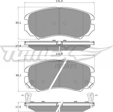 TOMEX brakes TX 15-29 - Kit de plaquettes de frein, frein à disque cwaw.fr