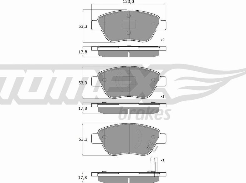 TOMEX brakes TX 15-20 - Kit de plaquettes de frein, frein à disque cwaw.fr