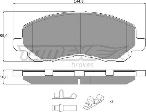 TOMEX brakes TX 15-27 - Kit de plaquettes de frein, frein à disque cwaw.fr