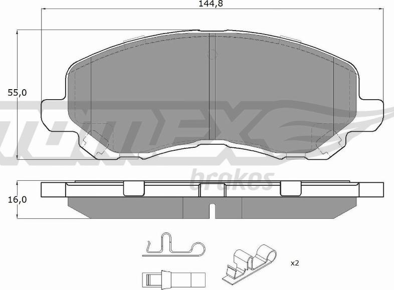 TOMEX brakes TX 15-27 - Kit de plaquettes de frein, frein à disque cwaw.fr