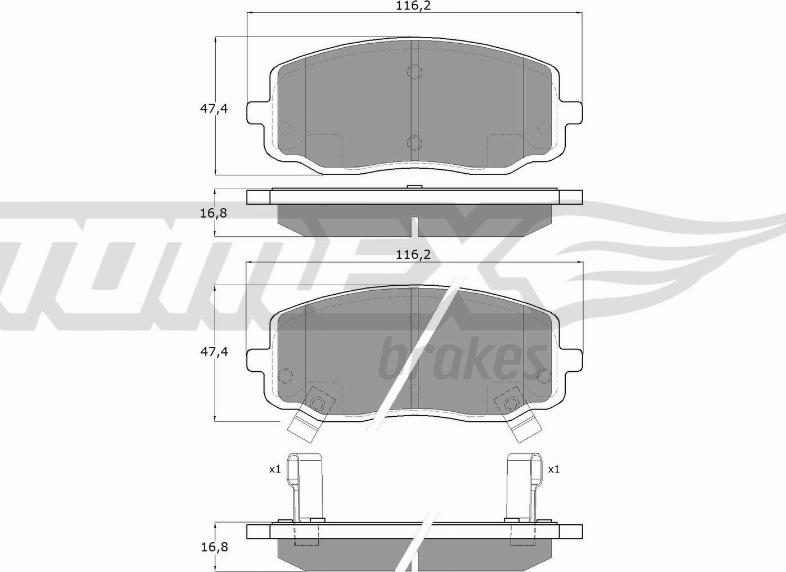 TOMEX brakes TX 15-74 - Kit de plaquettes de frein, frein à disque cwaw.fr