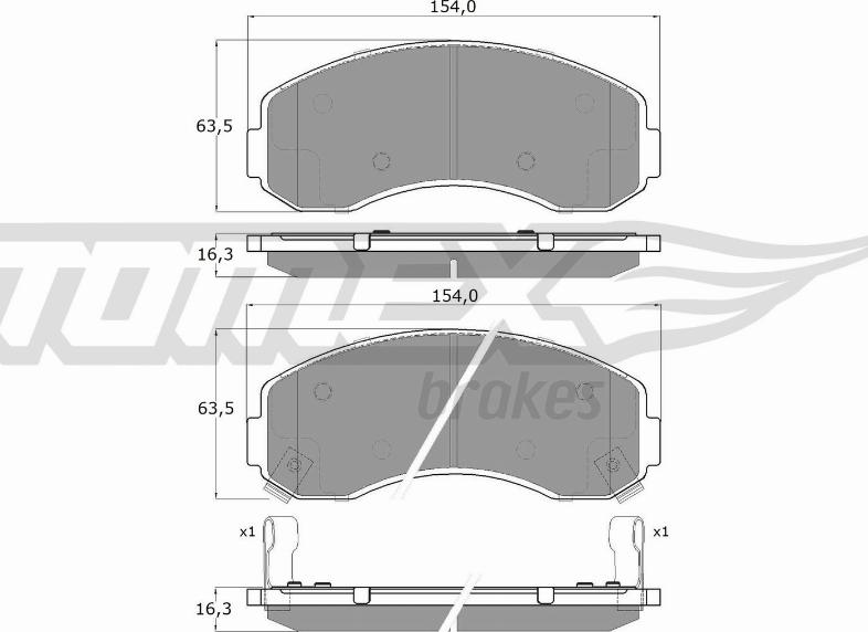 TOMEX brakes TX 15-71 - Kit de plaquettes de frein, frein à disque cwaw.fr