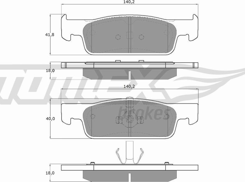 TOMEX brakes TX 16-941 - Kit de plaquettes de frein, frein à disque cwaw.fr