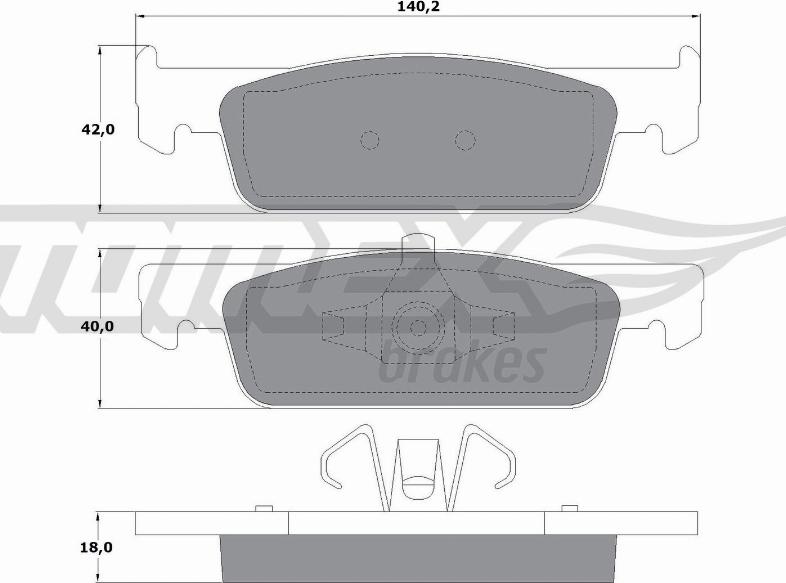 TOMEX brakes TX 16-94 - Kit de plaquettes de frein, frein à disque cwaw.fr