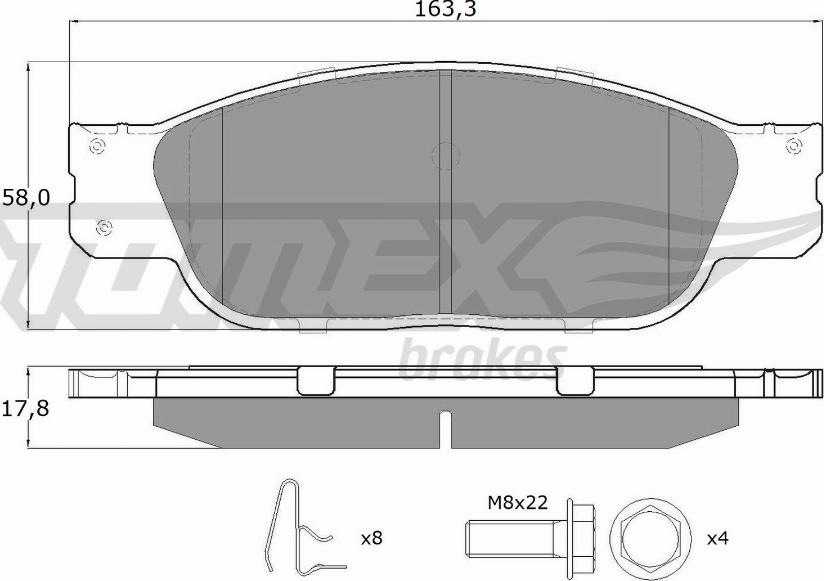 TOMEX brakes TX 16-92 - Kit de plaquettes de frein, frein à disque cwaw.fr