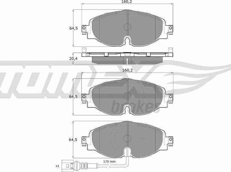 TOMEX brakes TX 16-97 - Kit de plaquettes de frein, frein à disque cwaw.fr