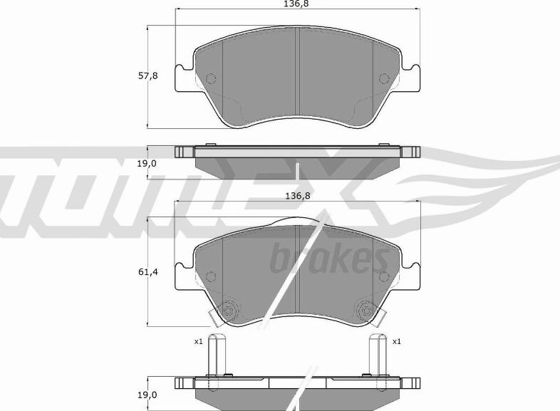 TOMEX brakes TX 16-45 - Kit de plaquettes de frein, frein à disque cwaw.fr