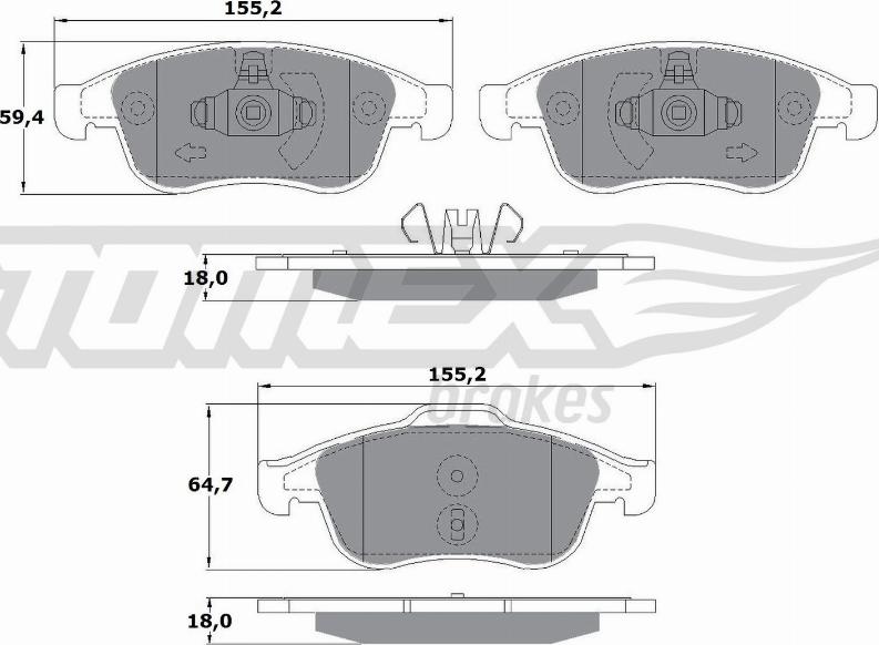 TOMEX brakes TX 16-41 - Kit de plaquettes de frein, frein à disque cwaw.fr